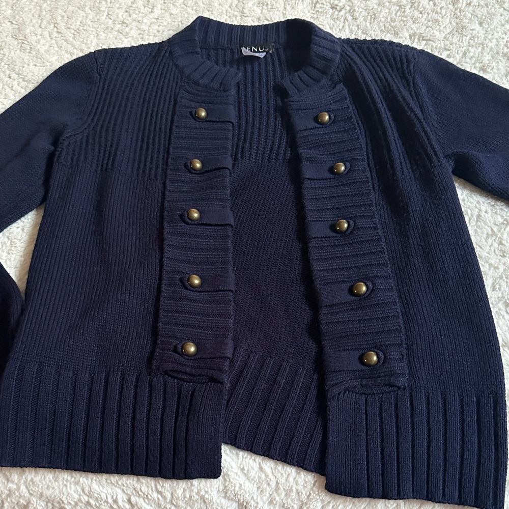 VENUS Navy Blue Cardigan Sweater
